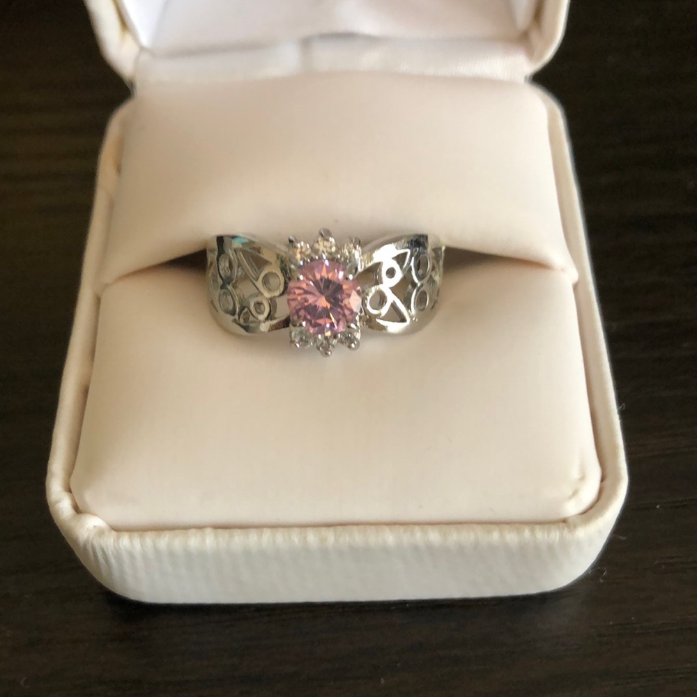 Diamond Candles Pink Stone Ring